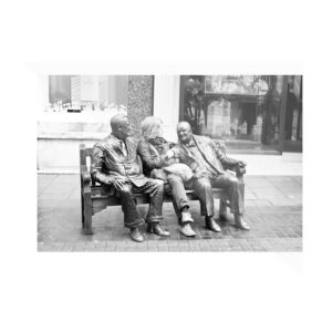 Tableau décoratif scènes de rues à Londres sur un banc